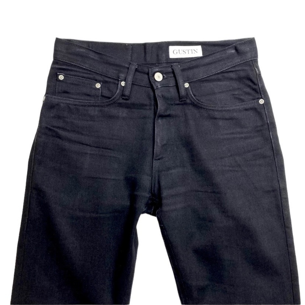 Gustin 99 Slim Legs Jeans Raw Black RN116699 Selvedge Denim Size 29 - Picture 3 of 10